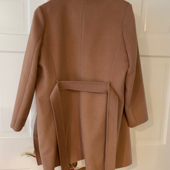 Lucky Brand Camel Wool Blend Wrap Trench Coat - Picture 3 of 7